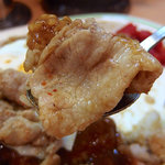 スタミナカレーの店バーグ - スタミナカレー・焼き（770円）＋中盛（160円）
      