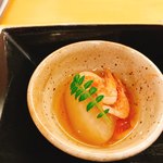 天ぷら 車 - 生桜海老と大根の煮物