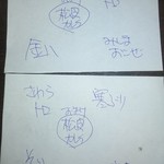 魚笑 - 刺身の説明書きが良い