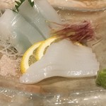 すしの助 - アオリイカの刺身。