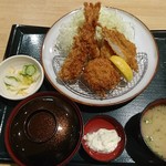 Tonkatsu Ise - 海の幸盛合せ定食990円