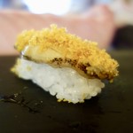 奴寿司 - ［2017/11］おまかせ 十二貫(6000円)・寿司⑨ 煮あわびの握り からすみ乗せ