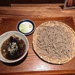 Soba To Tempura Ishiraku - 揚げ茄子のつけ汁蕎麦大盛り1,150円