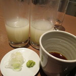 手打ち十割そば 振甫町 縁 - 長野県伊那の勘太郎と宮崎県吉兆雲海の蕎麦湯割り