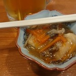 Uguisu Sakaba - お通し（お豆腐やお野菜等、具沢山な中華風餡掛け）
