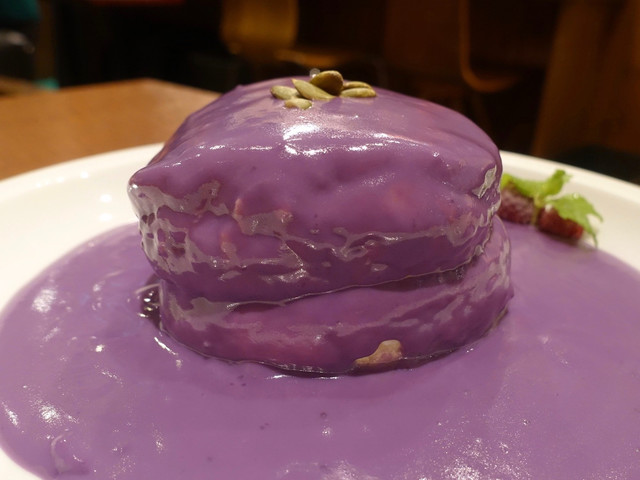 紫芋のパンケーキ By プニプニ51 閉店 カフェ バルy S 三軒茶屋店 西太子堂 カフェ 食べログ