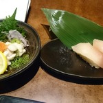 Uotami Hiroaki Ekimae Ten - 白子ポン酢と、とろびんちょうの握り