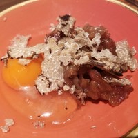鳥茂 - すき焼き トリュフをかけて