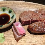 ミスジの焼き後、カット！