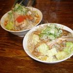 らーめんでぽっと - からし豚そば＆豚そば