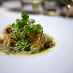 TACUBO - 真鱈の白子　香草バターソースとヘーゼルナッツ