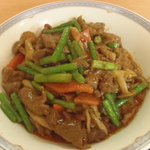 四川菜飯 - 牛肉の炒め物、御飯がとっても進みます。