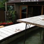 足湯につかりながらゆったりコーヒー♪