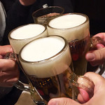 炭火焼鳥あずま - 乾杯〜！