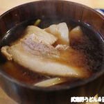 手打うどん 松屋 - 肉汁