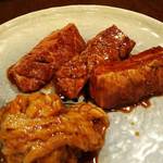 肉料理 大森 - 厚ハラミ、ミノ