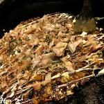 やきやき亭 - 基本お好み焼き( 500円 )＋トッピング海老( 220円 )