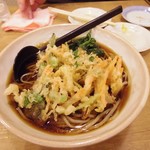 蕎麦酒場 ゑびや - かき揚げそば　