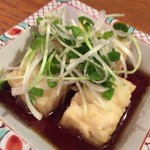 ほっぺのこめつぶ - 【’17.12】お通しの揚げ出し豆腐