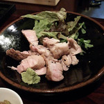 立ち拠り酒場 榮 - 2017.12.1  【豚シャシュリーク】「いきいきポーク」の特大串焼き！！    780円