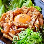 麺バル ドギャン - 鶏ユッケ