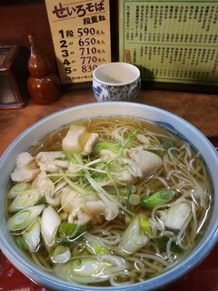 福松 - 若鶏かしわそば　700円　＋　大盛　110円