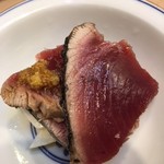 うを徳 - 山口仙崎鰹炭火タタキ 、京都淀大根添え