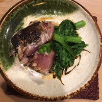 うを徳 - 氷見寒鰤の藁焼きと京都産春菊