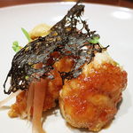 白子のムニエル 梅とオレンジのソース