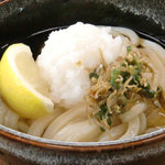 本格手打うどん はゆか - ぶっかけおろし（青唐ちりめん＋大根おろし＋薄口ぶっかけだし）