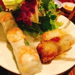 春巻きの盛り合わせ（生春巻き＆あげ春巻き2種）