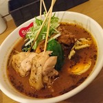 スープカレー スアゲ2 - パリパリ知床鶏と野菜カレー