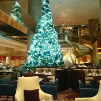 ロビーラウンジ 「マーブルラウンジ」 ヒルトン東京 - クリスマスツリーがキレイ～( ☆∀☆)