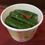 港園牛肉麵館 - きゅうりの漬物(NT$35≒132円)