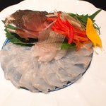 島宿　真里 - あこうの薄造り♫