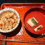 島宿　真里 - かき混ぜご飯とお吸い物♫