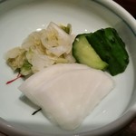 五代目 野田岩 - 香の物。