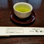 五代目 野田岩 - お茶と箸袋。