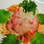 Chinese style fresh fish with sashimi