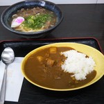 資さんうどん - ミニカレー + 肉うどん(*^▽^*)