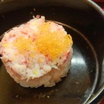 水明館 - ○蟹寿司　飛び子　振り柚子