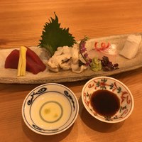 道下 - マグロ、焼穴子、タイ、皮付イカ