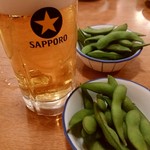 かっぽうぎ - 枝豆と生中