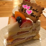 レクラン ド ユミコ - ケーキは漁火さんでカットして頂きました