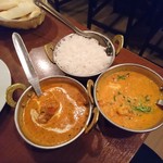 南インド料理ダクシン - バターチキン＆エビカレー 2017年12月