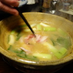 比良山荘 - 猪肉を投入