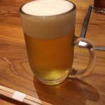 露石 - ビールで乾杯