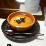 比良山荘 - 鯉の白子の茶碗蒸し