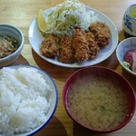 にしざわ食堂 - カキフライセット 980円