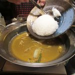 炭火焼鳥あずま - 〆は雑炊2017.12.09